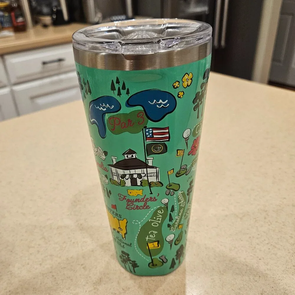 RARE MASTERS AUGUSTA NATIONAL 2019 COLLECTIBLE CORKCICLE HOLES TUMBLER WOODS